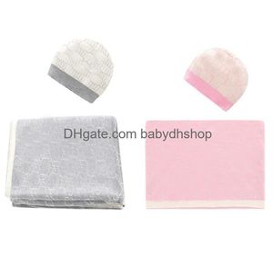 Filtar Swaddling Designer Brand Baby Filtar Luxury Letter Brodery Spring Newborn Super Soft Swaddle Wrap Spädbarn S Babydhshop 120*85cm