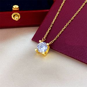 moissanite pendant necklace designer necklaces gold jewelry for women 18K rise gold silver heart Necklace fashion jewelrys for birthday party women girl gift