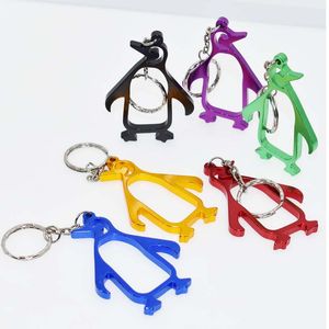 Apribottiglie per birra pinguini creativi Apribottiglie per animali in lega di alluminio con portachiavi Incantevole apribottiglie portatile dh975