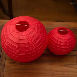 Christmas Decorations Red Paper Lanterns 20pcs/lot 8" (20cm)Wedding Lampshade Holiday Party Supplies Chinese Round Lantern