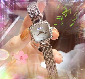 G Bee Square Women's famous designer quartz watch classic stainless steel diamonds ring clock waterproof super bright chain bracelet wristwatch Reloj Hombre gifts