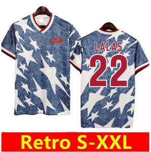 1994 USA 클래식 어웨이 레트로 축구 유니폼 Wegerle Lalas Ramos Balboa 94 클래식 풋볼 셔츠