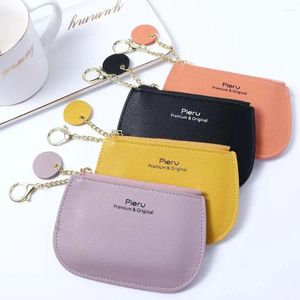 Wallets Ultra-thin Fashion PU Leather Gift Zipper Wallet Cash Clip Women Coin Purse Small Short ID Card Holder