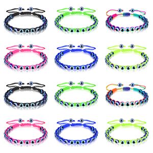 Łańcuchowe bransoletki Evil Eye Pack for Women Girls Boys - Regulowany meksykański z niebieskim czerwonym czarnym węzłem ręcznie robione koraliki upuszczenie dostawy AMF4M