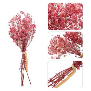 Decorative Flowers 3 Bunches Dried Flower Bouquet Mini Plants Reed Bride Artificial Wedding Dry