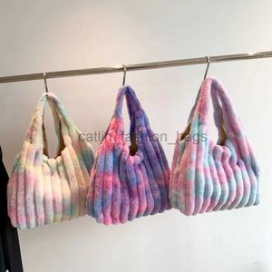 Omuz çantaları çanta tote yumuşak üst tüylü büyük kapasite çok yönlü sloucy bagcatlin_fashion_bags