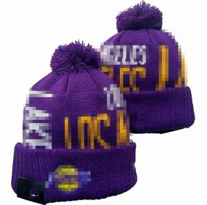 Роскошные шапки Lakers Beanie Los Angeles LAL дизайнер Зимние мужчины женщины Модный дизайн вязаные шапки осенние шерстяные шапки с буквами жаккардовые унисекс теплые черепа Спортивная вязаная шапка