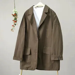 Giacche da donna Cappotto da abito 2023 Autunno e inverno Top da donna in cotone a maniche lunghe sciolto tinta unita giacca Casual