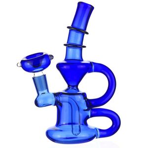 dab rig Cyclone Percolator Hookahs thick glass water bongs smoke pipe function water pipes beaker glasses bong 13.7cm tall