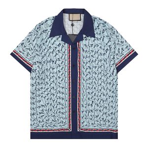 Moda Hawaii Floral Print Beach Shirts Men's Designer Silk Bowling Shirt Men Summer Short Sleeve Dress Shirt Havaiana shirt, board shorts