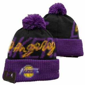 بيني الفاخرة Lakers Beanie Los Angeles Lal Designer Winter Men Women Design Design Design Hats Fall Woolen Cap Letter Jacquard Usisex Warm Skull Sport Hat Hat A25