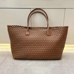 Women's Brand Bags Genuine Leather Luxury High Quality Woven Big Bag Handbags Tote for Women