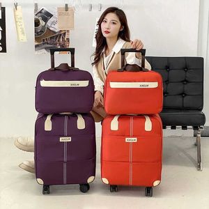 2022 New Rod Luggage Bag 대용량 여행 가방 여성 및 남성의 가벼운 수하물 가방 휴대용 저장 가방 유니버탈 휠