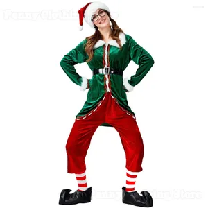 سراويل جينز للسيدات 2023 أزياء عيد الميلاد طويلة الأكمام الخضراء الحزب الأخضر البالغين الرجال والنساء الأزواج اللباس اللباس