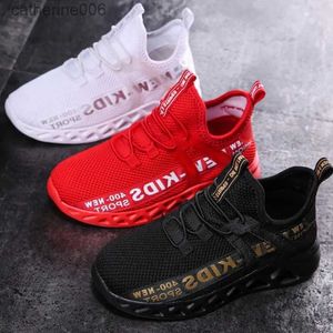 Sneakers 2021 Nowe siatki dla dzieci trampki lekkie buty dla dzieci swobodne oddychanie chłopców buty bez poślizgu Sneakery Zapatillas Size26-38L231106