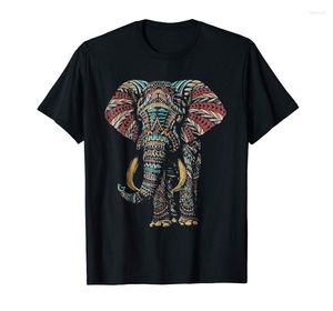 Men's T Shirts Ornate Elephant Black T-Shirt S-3XL Confortable Tee Tshirt