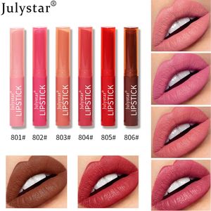 Natürlicher Geruch, lecker, dreidimensionaler, langlebiger Samt-Lippenstift, weiblich, echtes grenzüberschreitendes Make-up, Antihaft-Tasse, Nebel, mattierter Lippenstift, Großhandel