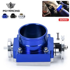 New Throttle Body 80mm Throttle Body Performance Intake Manifold Billet Aluminum High Flow PQY6980