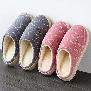 Slippers Fashion Cotton House Plush Feleece Home Indoor Non Slip Winter Warm Comfy Shoes Women For Bedroom