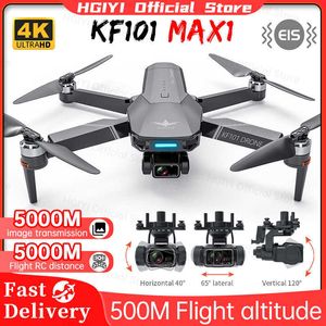 KF101 Max Drone 4K Professional 5G WIFI Dron HD EIS Camera Anti-Shake 3-Axis Gimbal Brushless Motor RC Foldable Quadcopter