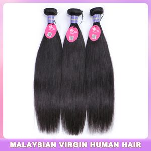 Malaysisches reines menschliches Rohhaar, gerade, 08 bis 28, günstiger Preis, Echthaarverlängerungen, Webart, kein Verknoten, kostenloser Versand, Queen Hair Products