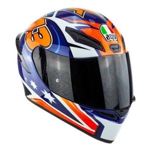 AGV Full Helmets Herr- och kvinnors motorcykelhjälmar K-1 K1 Jack Miller 2015 Motorcykel Full Face Hjälmstorlek XS MS ML L XL 2XL WN-4EBG