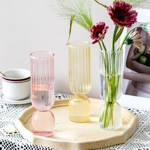 Vaser blomma vas för bordsdekoration vardagsrum glas fleur bordsskiva terrarium containrar handgjorda mariage