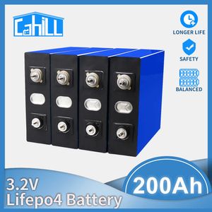3,2V 200AH LIFEPO4 Bateria de lítio Fosfato de fosfato Diy Bateria solar de célula para 12V 24V 48V Sistema de armazenamento de energia RV EV
