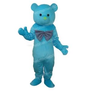 Halloween urso azul mascote traje personagem dos desenhos animados roupas terno adultos tamanho roupa aniversário natal carnaval vestido extravagante para homens