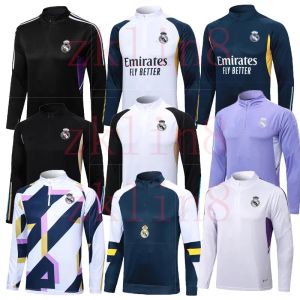 2023 2024 Footbal Training Clothesl VINI JR Half-zip de manga comprida BELLINGHAM MODRIC Football Blazer Real Madrid Soccer Jersey