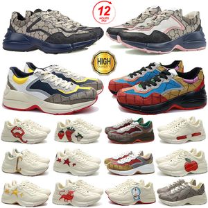 Designer-Schuhe, Rhyton-Schuhe, Freizeitschuhe, Herren und Damen, Rhyton-Sneaker, Lippe, Sport, dicke Sohle, Cartoon-Buchstaben, dicke Sohle, Beige, Kamel, Outdoor-Walking-Sneaker