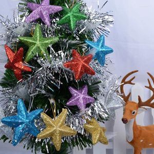 Christmas Decorations DoreenBeads Tree Decoration Star With Sequins Bell Ornaments Year Xmas Party Home 2Sizes Random Color 6PCs/Pack