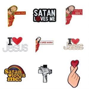 I Saw That Christian Enamel Brooch Pins Set Aesthetic Cute Lapel Badges Cool Pins for Backpacks Hat Bag Collar Diy Fashion Jewelry Accessories