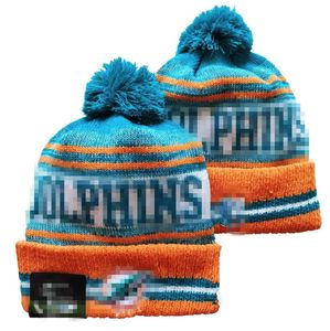 Mężczyźni z mankiet pom Miami Mia Bobble Hats Sport Dzianin Hat Striped Wool Linkie WŁAŚCIWE KALETY BASEBALLOWE Cap dla kobiet A15