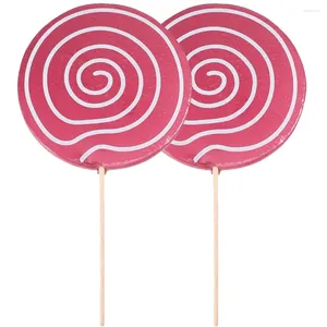 Party Decoration 2 PCS Mint Candy Simulation Lollipop Diy Crafts Decorative Model Prop dessert Po Purple Child