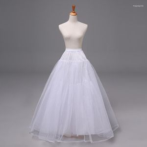 Kvinnors sömnkläder petticoat kjolar hoopless 3-skiktade organza vit brud bröllopsklänning underskirt crinoline petticoats för kvinnor puffy