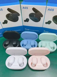 A6S TWS trådlösa Bluetooth -headset med mic air pro öronsnäckor för Xiaomi Noice som avbryter hörlurarna Bluetooth -hörlurar