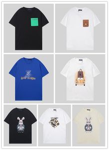 Designer Men's Crew Neck T-shirt Fashion Trend Kort T-shirt Mann- och kvinnliga par 100% bomullst-shirt Street Hip Hop Top T-shirt Size M-XXXL