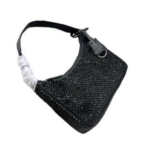 Borsa da cena lucida alla moda Borsa a tracolla con strass ceco Borsa da ballo sotto le ascelle