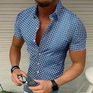 Дизайнерские повседневные рубашки рубашки для рубашки для печати мужские мужские рубашка с коротким рубашкой роскошной футболки высокого качества футболки S-3XL одежда