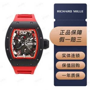 Richarmill Watch Automatyczne mechaniczne szwajcarskie zegarek Ruch zegarki Męskie Serie RM030 Black Ceramic Limited Edition Maza moda Leisu WN-3T9V