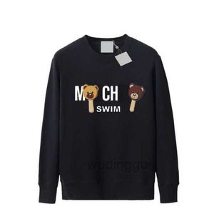 Męskie koszulki projektant Moschino Perfect Oversizeum Autumn Womens Hoodys Sweter Sport na okrągły szyję Długie rękaw Casualne luźne bluzy 1 B13A