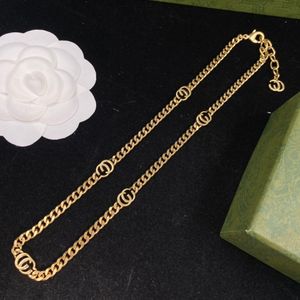 مصمم المجوهرات الذهب أزياء مزدوجة G قلادة مصمم للنساء للنساء زفاف هدية عيد الحب