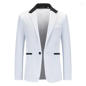 Men's Suits 2023 Men Suit Jackets Blazer Coat Slim Fit Smart Casual Spring Thin Fashion Clothing Asian Single Breasted Korean Black