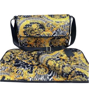 Borsa per pannolini Borsa per pannolini impermeabile per mamma Bambino Cerniera per bebè Plaid marrone Stampa Zaino per le vendite Borsa per pannolini in pile Borsa a tracolla alla moda Set di tre pezzi Z11