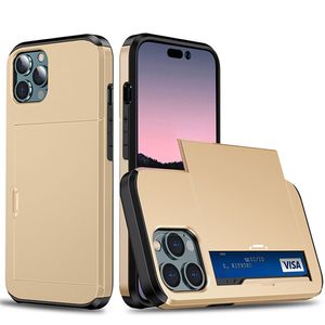 ホット携帯電話ファッション新しい隠しメタルオリジナルのユニークなカード保護ケースデザイナーケースクラシック11 12 13 14 15プラスプロマックススムーズ