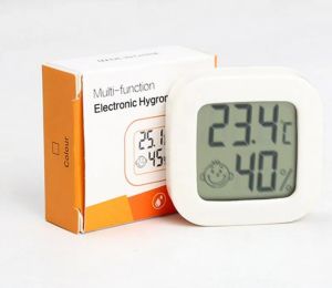 Instrumento doméstico de temperatura digital de alta precisão e higrômetro com rosto sorridente temperatura eletrônica e higrômetro manufa novo