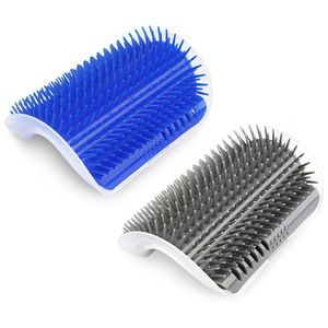 Pet Cat Self Groomer For Cat Grooming Tool Hair Removal Comb Dogs Cat corner Brush Hair Shedding Trimming Massage Device With Catnip 12 LL
