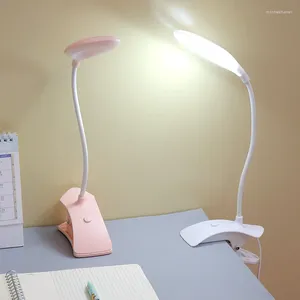 Lampy stołowe USB Bezpośrednie wstawienie Prosta ochrona oka dla uormtorów studentów Bedside Desk Clamp Lampa czytanie i