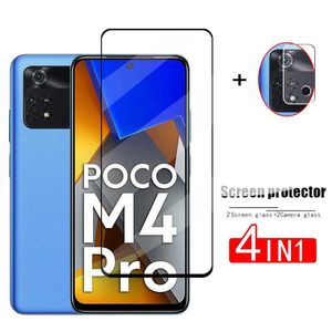 Cell Phone Screen Protectors Full Cover Glass For Poco M4 Pro Screen Protector For Poco M4 X5 Pro Tempered Glass Phone Protective Film Poco X5 M4 Pro P230406